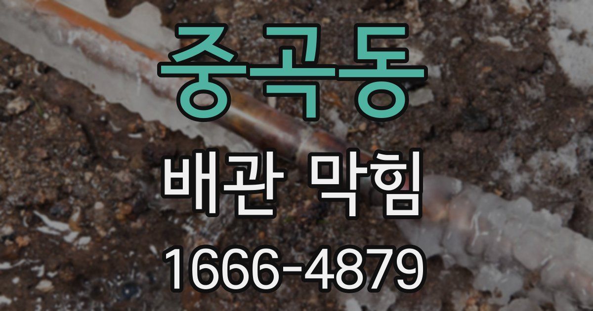 중곡동 배관 막힘