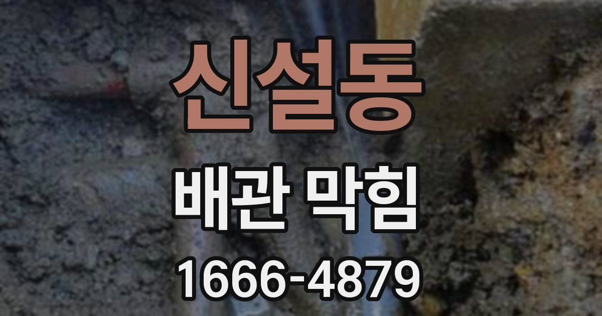 신설동 배관 막힘