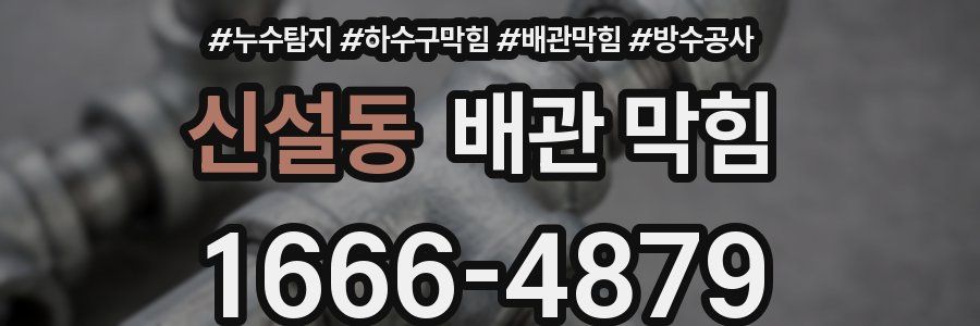 신설동 배관 막힘