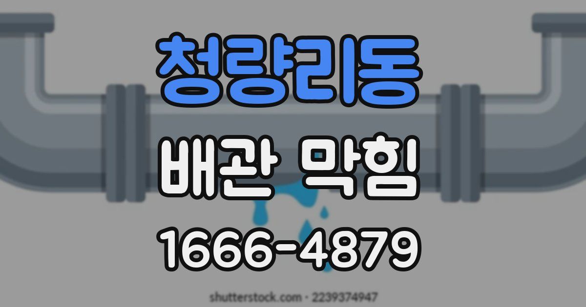 청량리동 배관 막힘