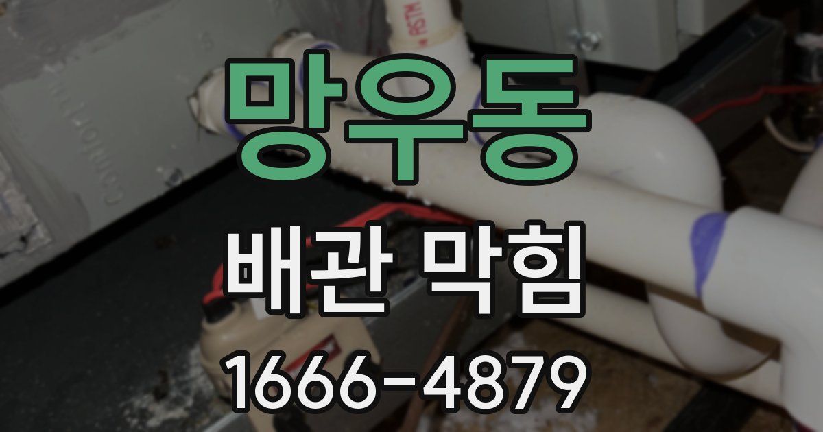 망우동 배관 막힘