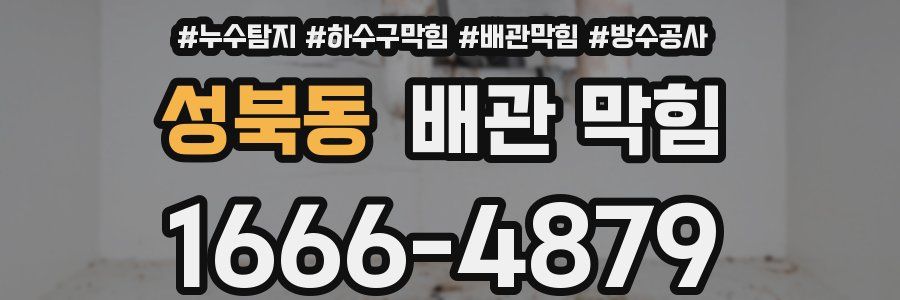 성북동 배관 막힘