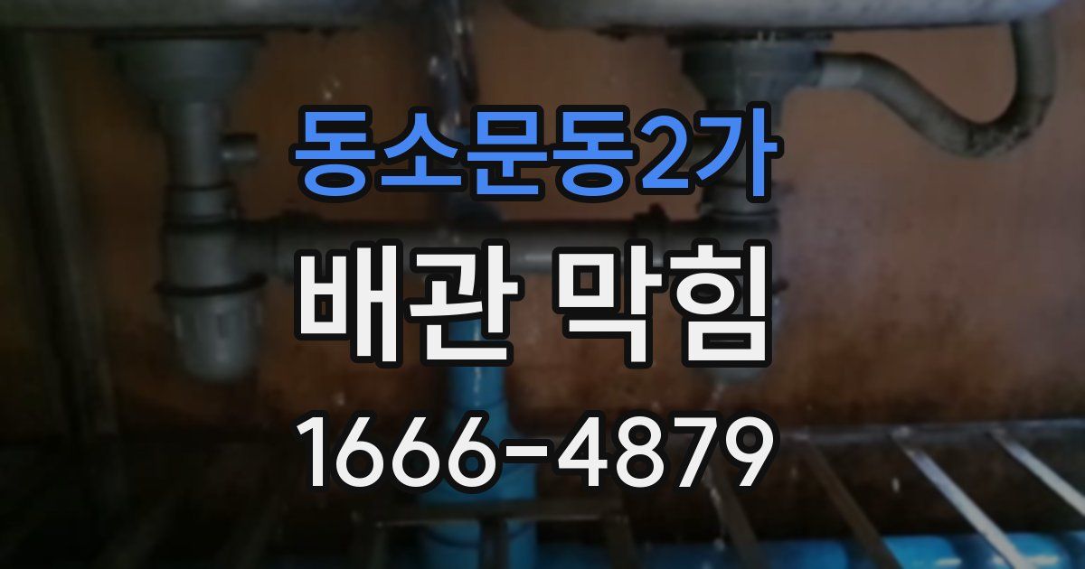 동소문동2가 배관 막힘