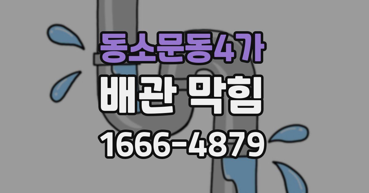 동소문동4가 배관 막힘