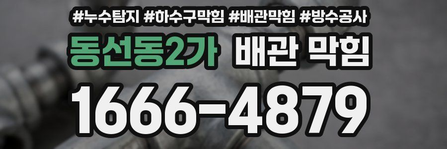 동선동2가 배관 막힘