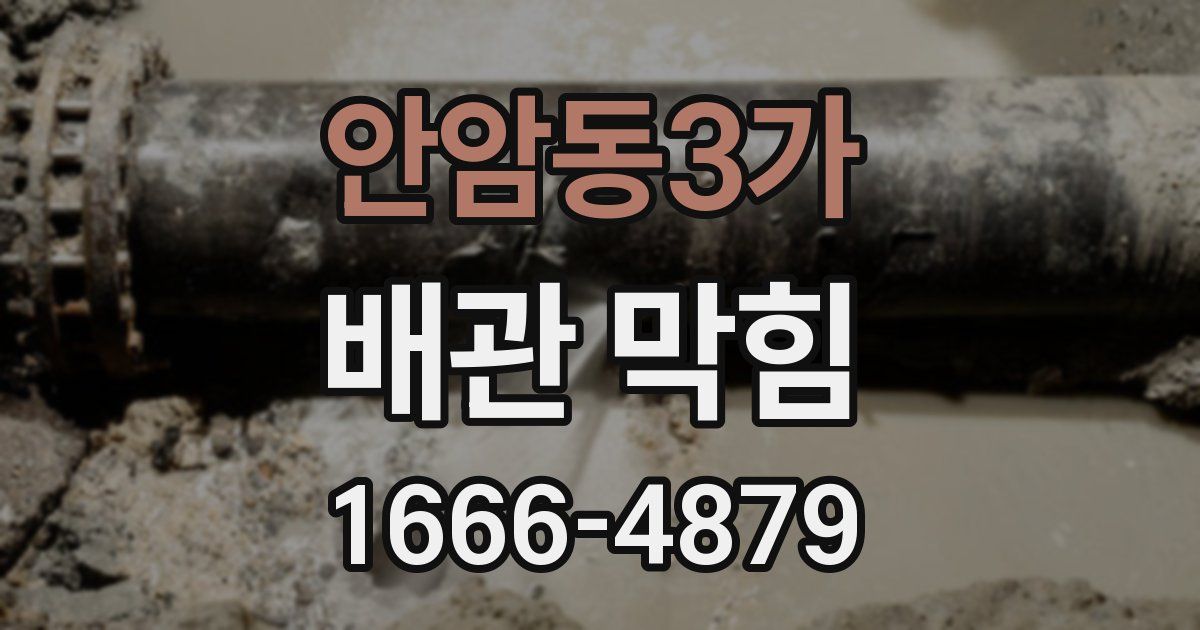 안암동3가 배관 막힘