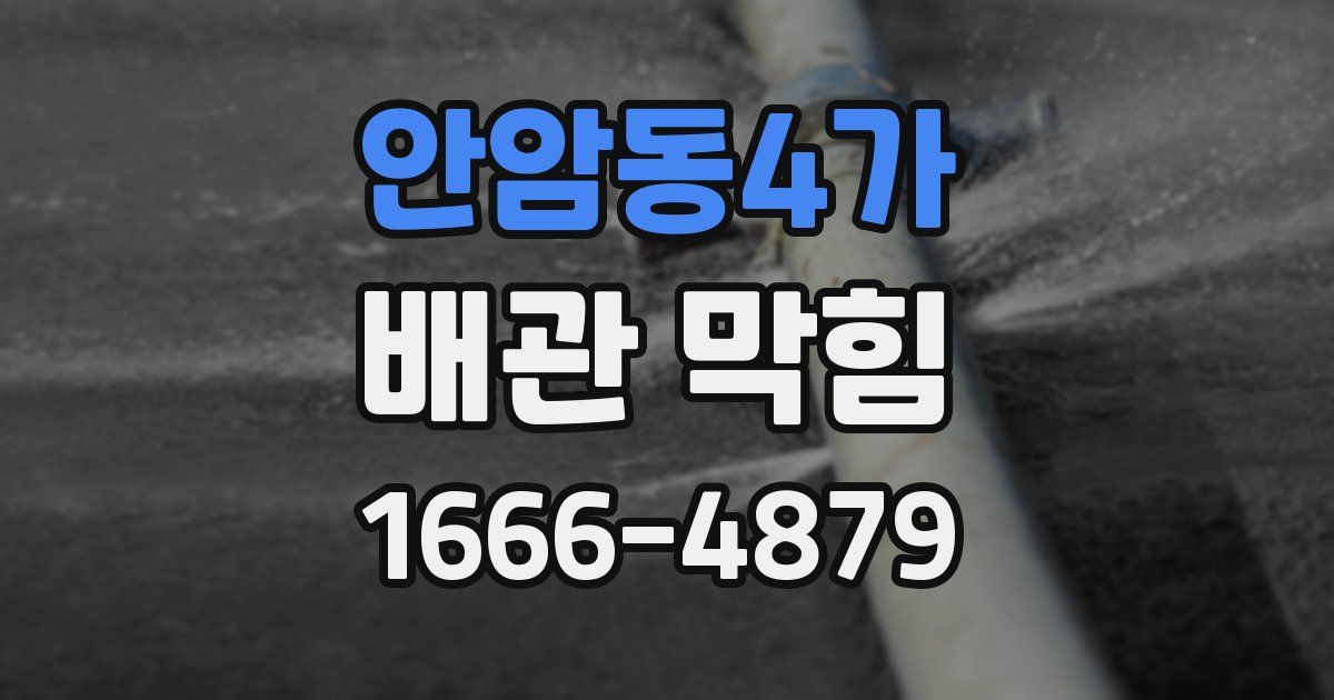 안암동4가 배관 막힘