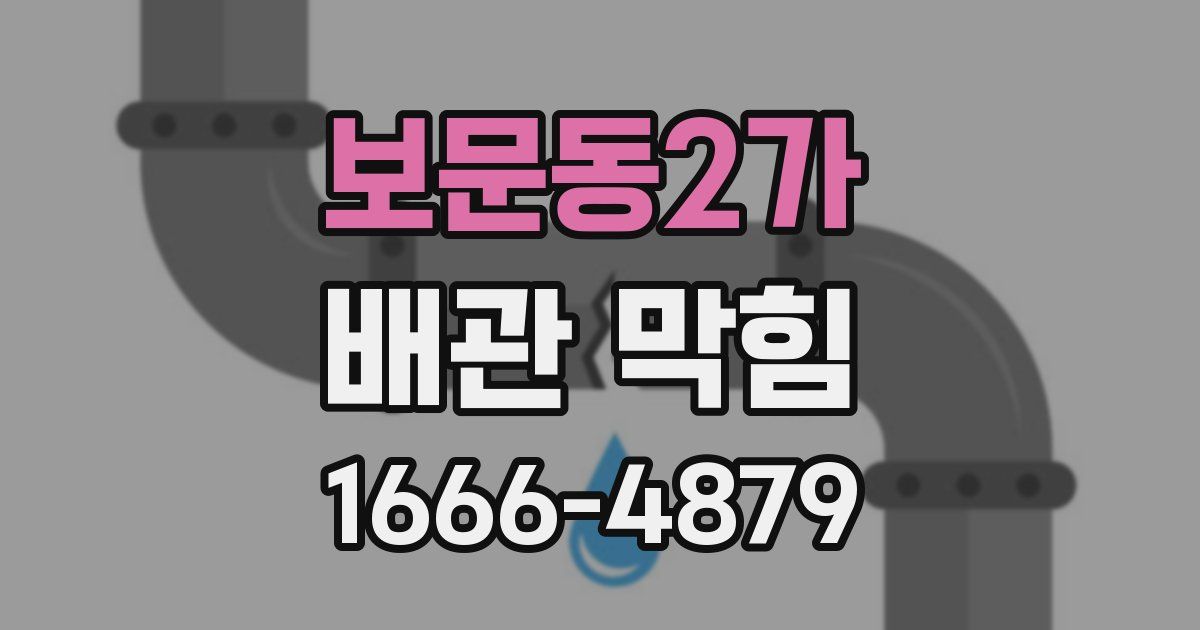 보문동2가 배관 막힘