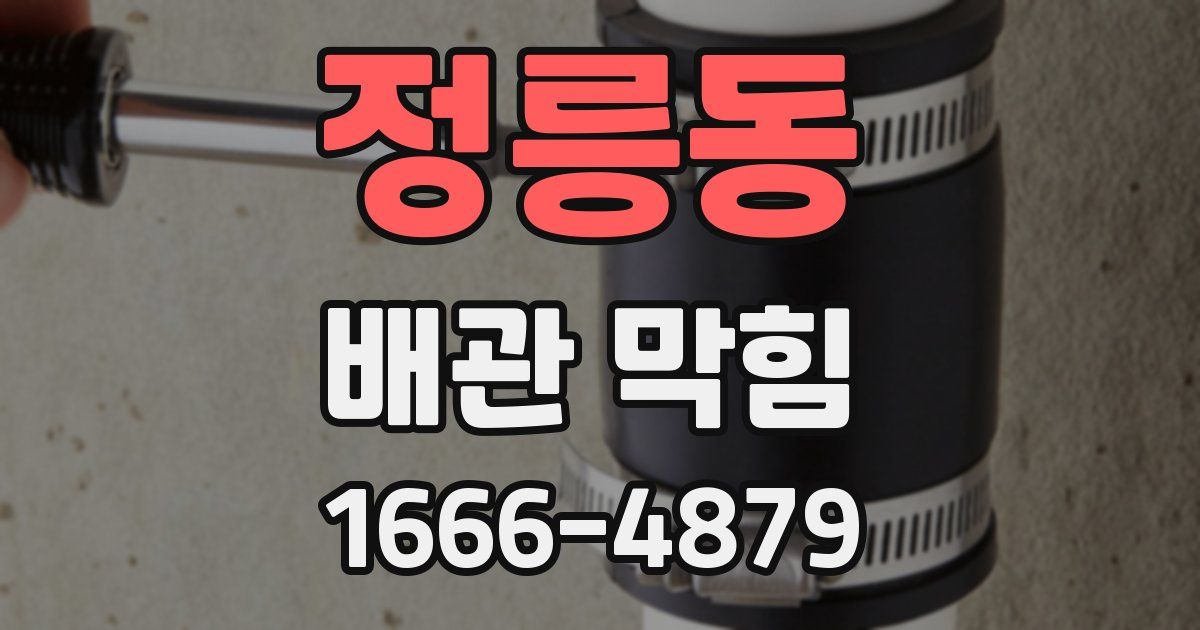 정릉동 배관 막힘