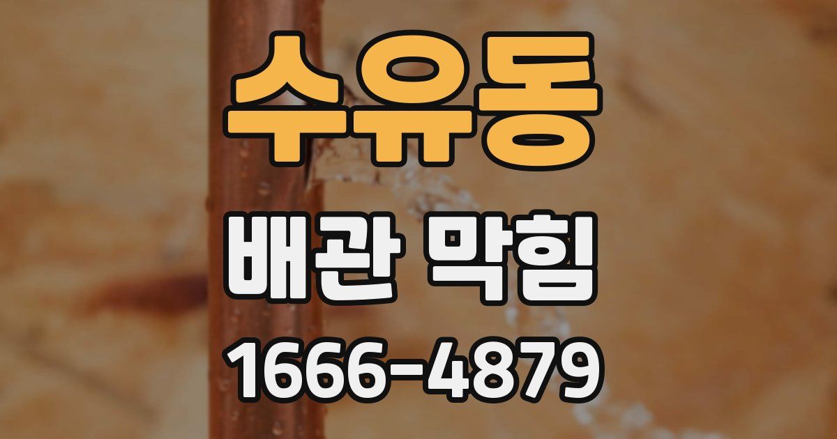 수유동 배관 막힘