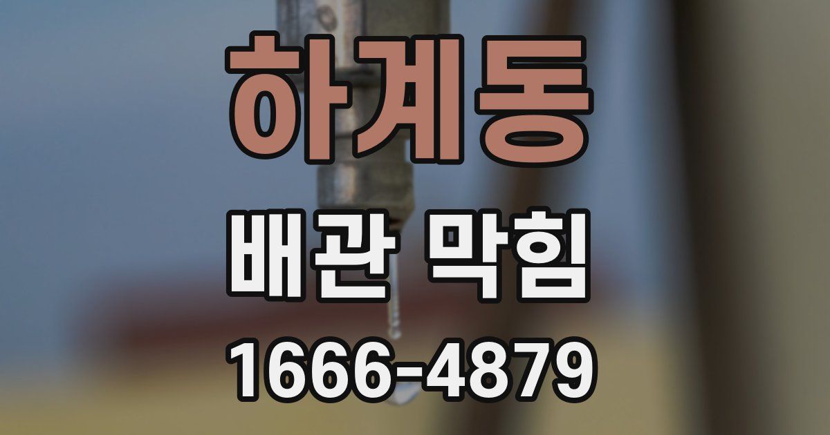 하계동 배관 막힘