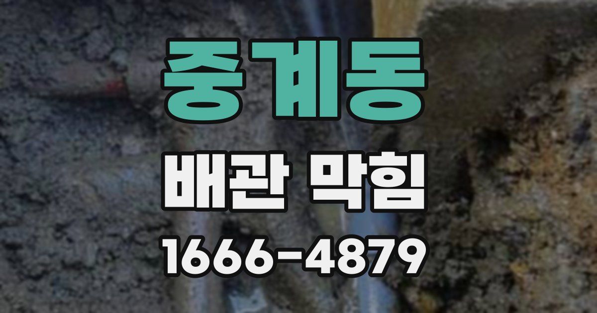 중계동 배관 막힘