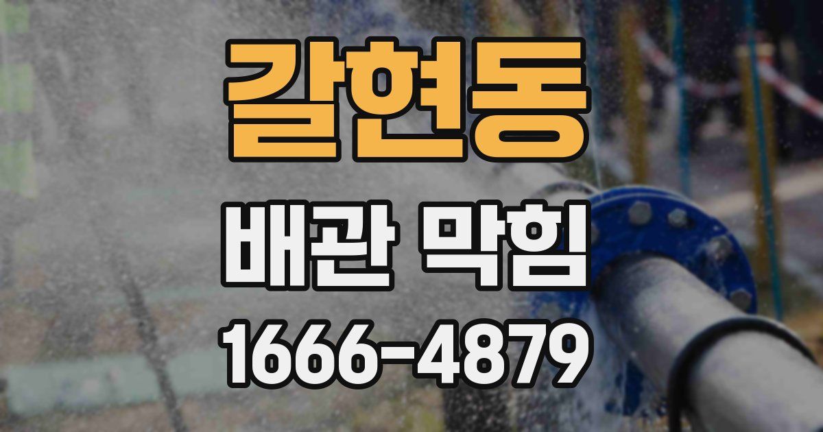 갈현동 배관 막힘