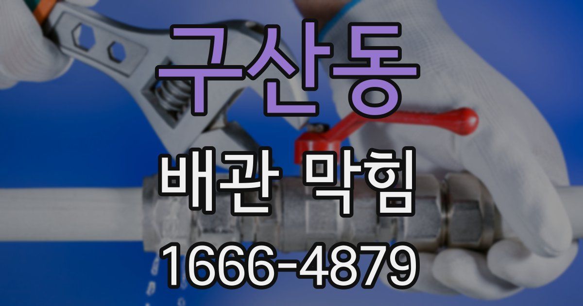 구산동 배관 막힘