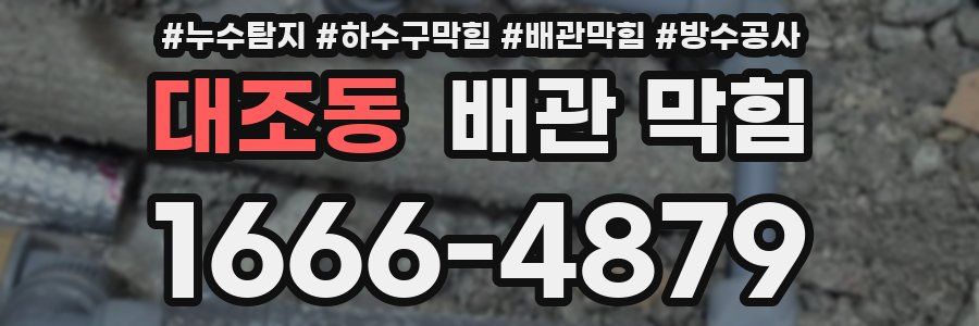 대조동 배관 막힘