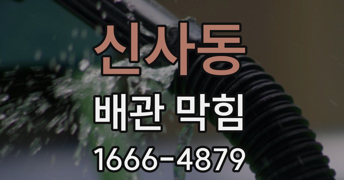 신사동 배관 막힘