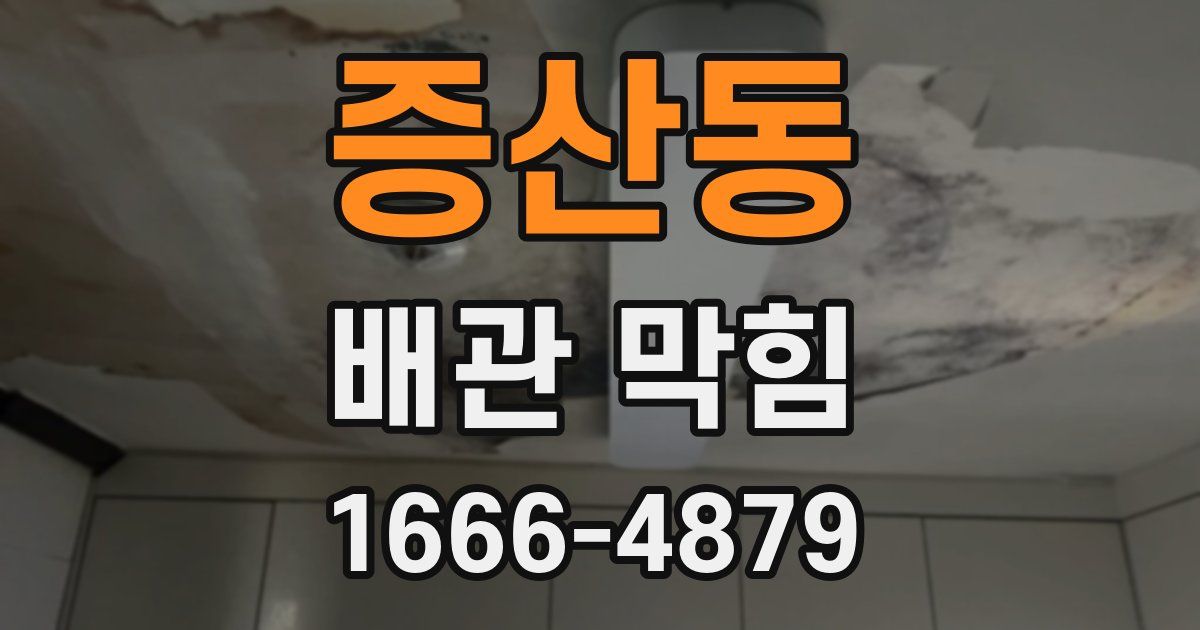 증산동 배관 막힘