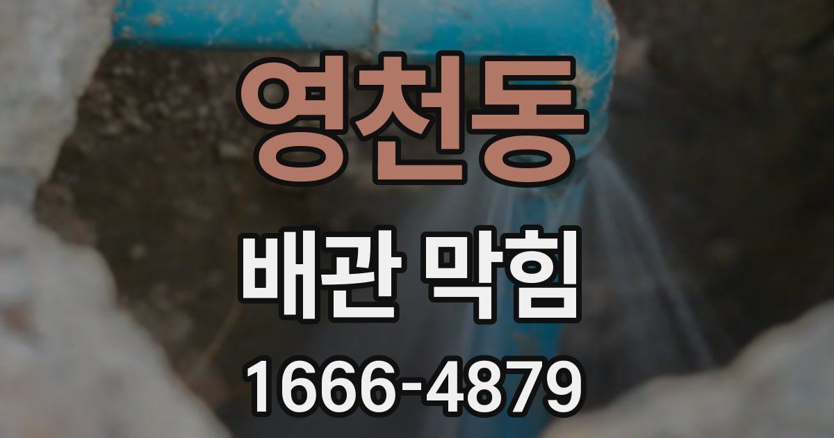 영천동 배관 막힘