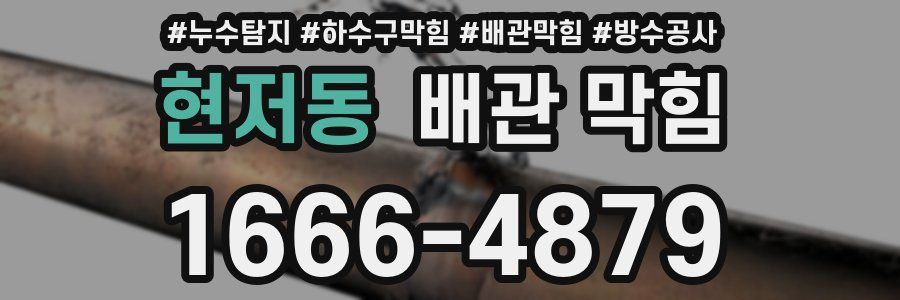 현저동 배관 막힘