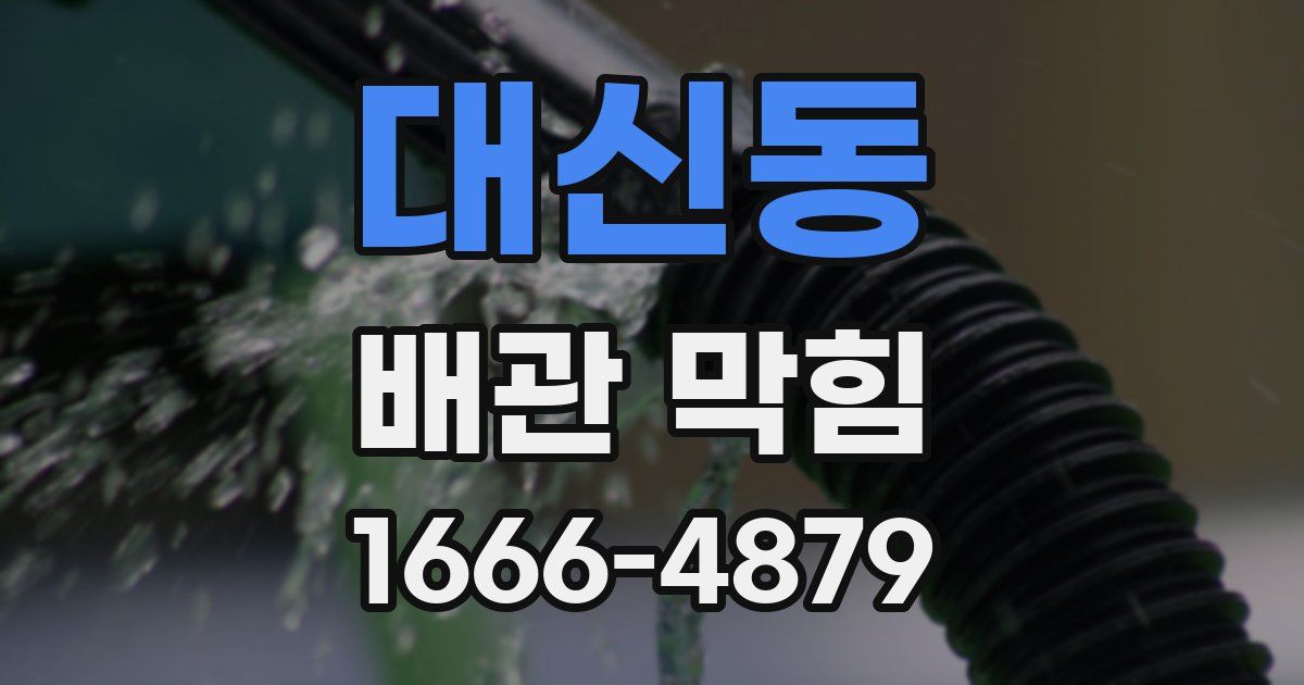 대신동 배관 막힘