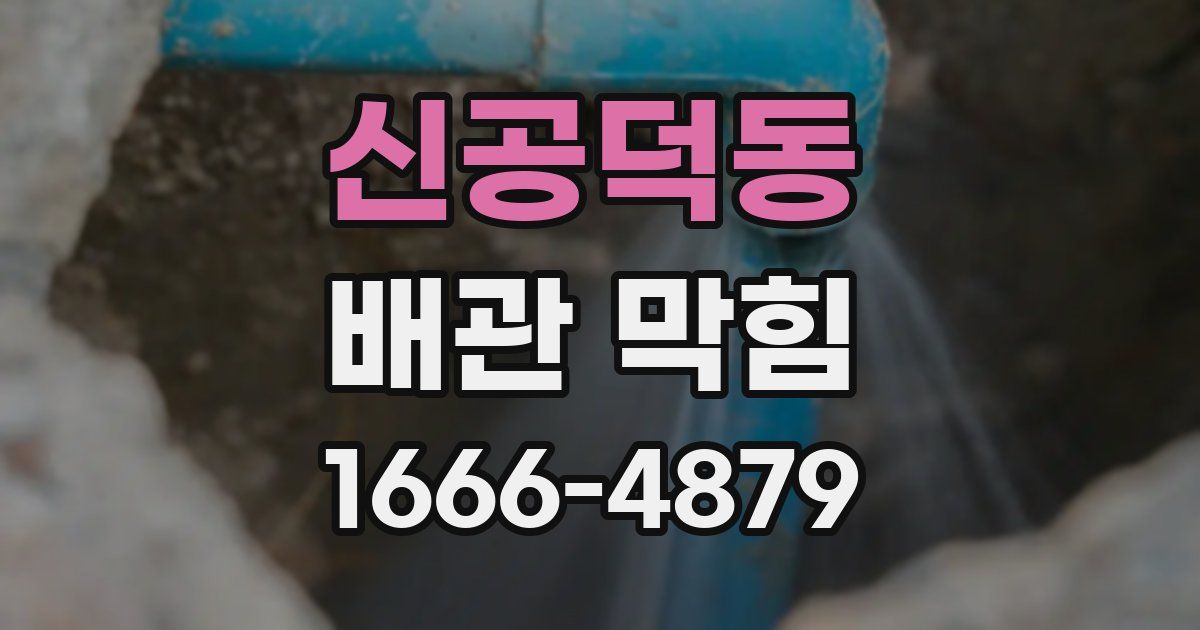 신공덕동 배관 막힘