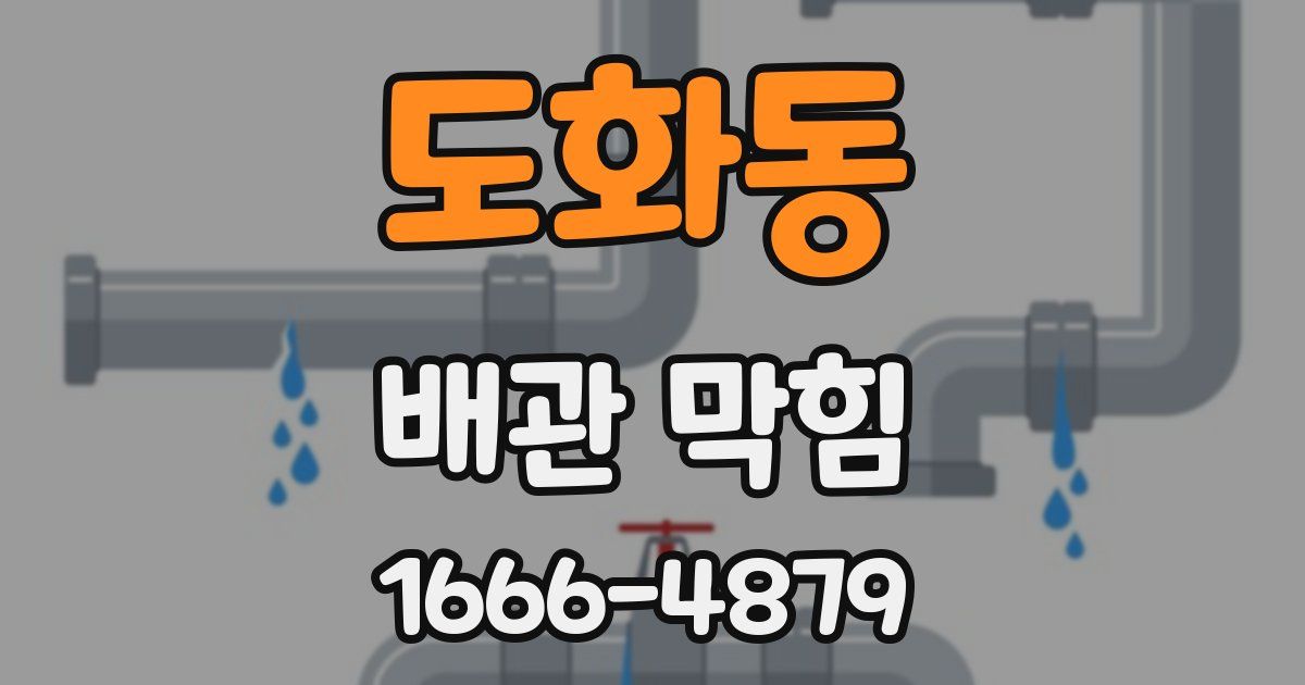 도화동 배관 막힘