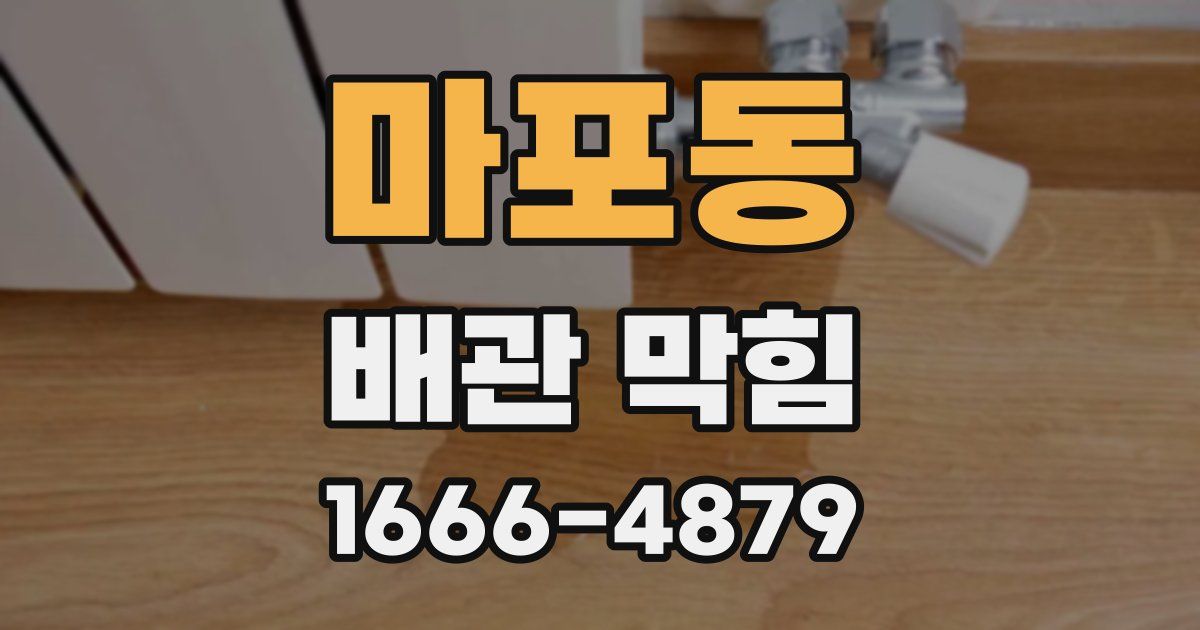 마포동 배관 막힘