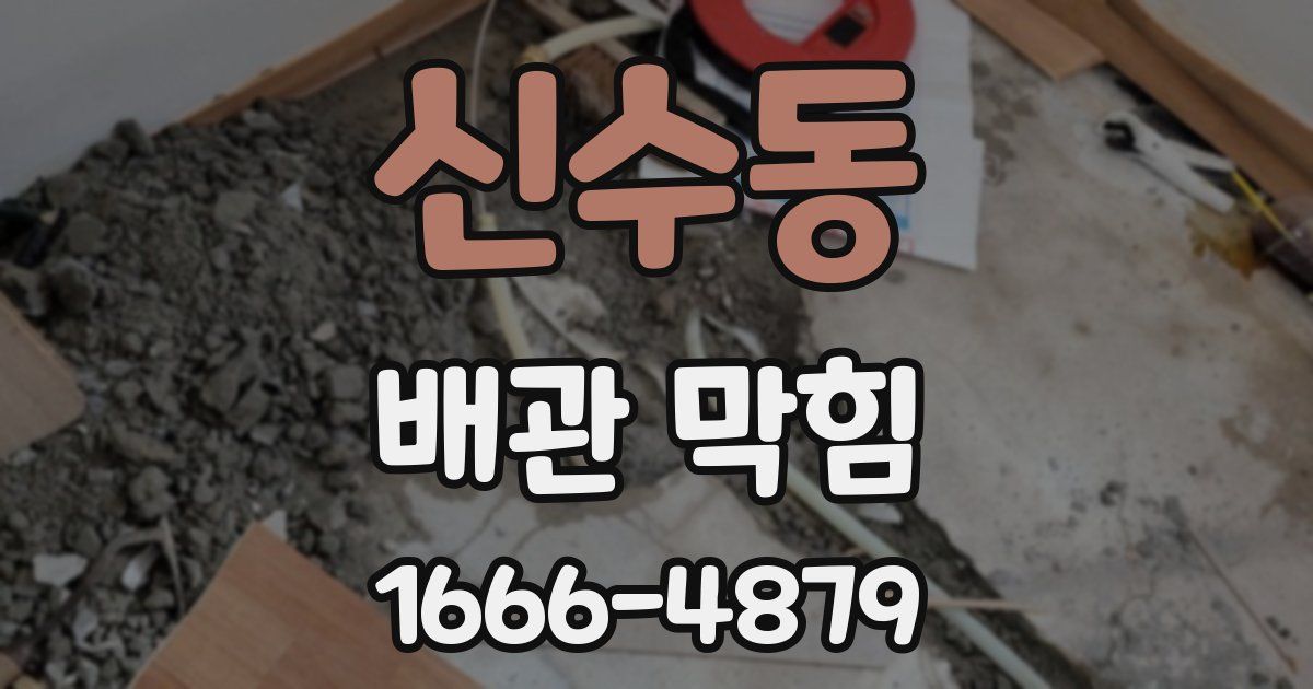 신수동 배관 막힘