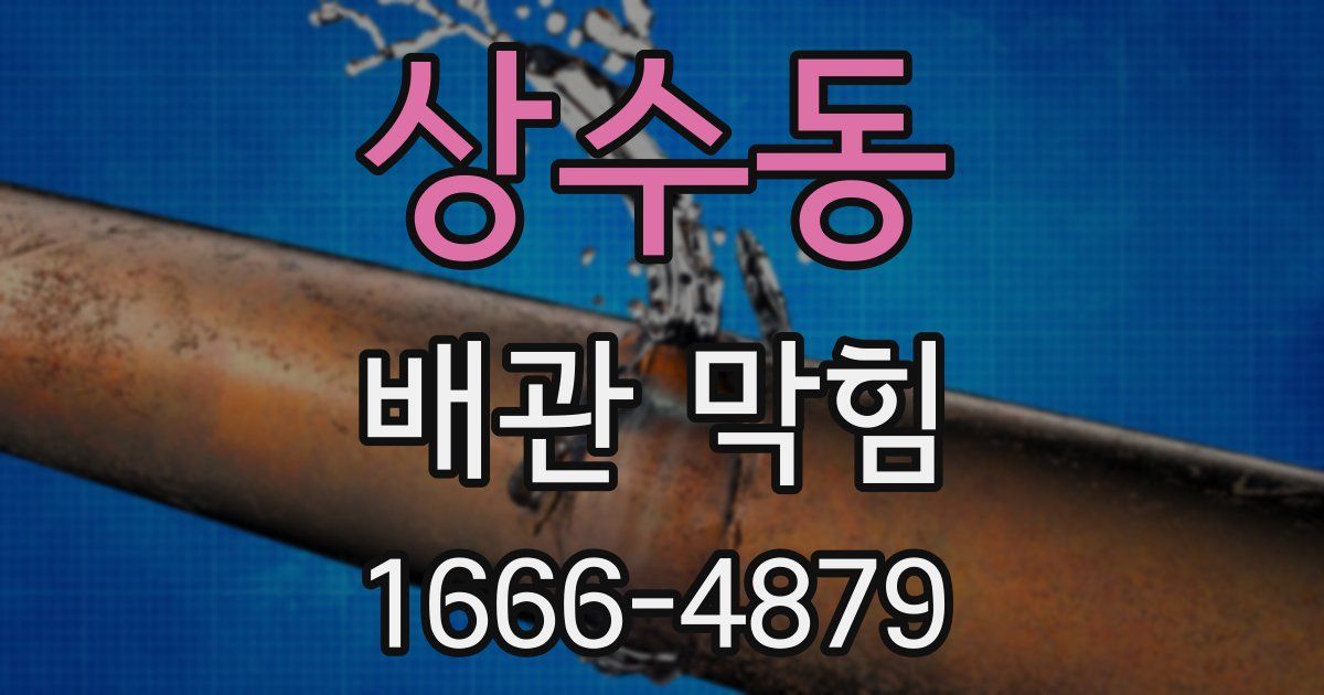 상수동 배관 막힘