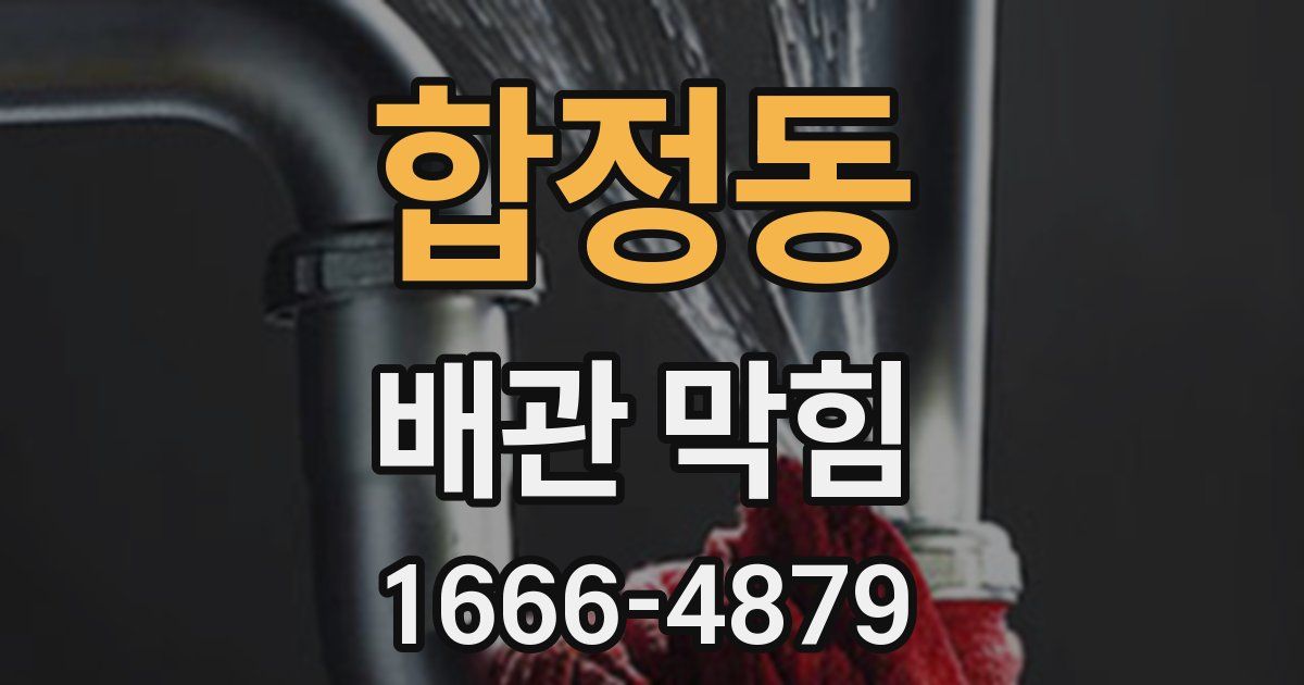 합정동 배관 막힘