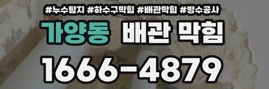 가양동 배관 막힘