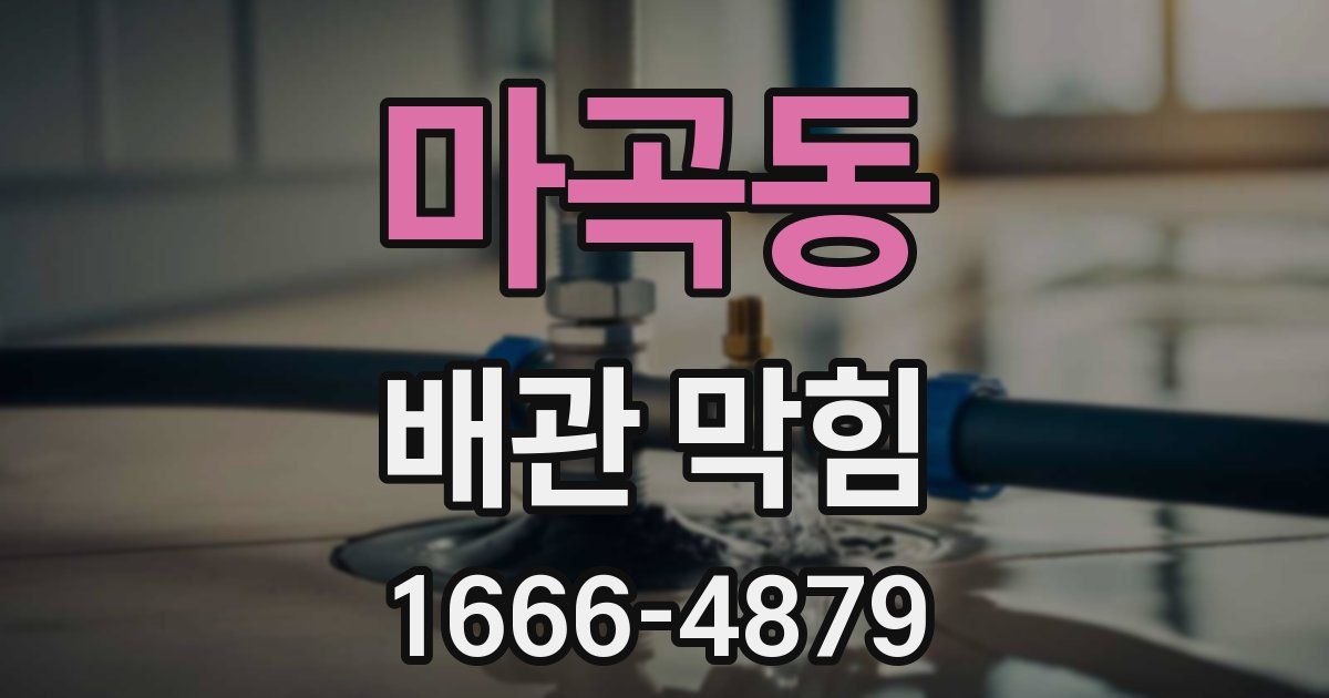 마곡동 배관 막힘