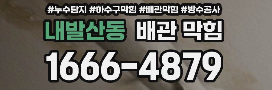 내발산동 배관 막힘