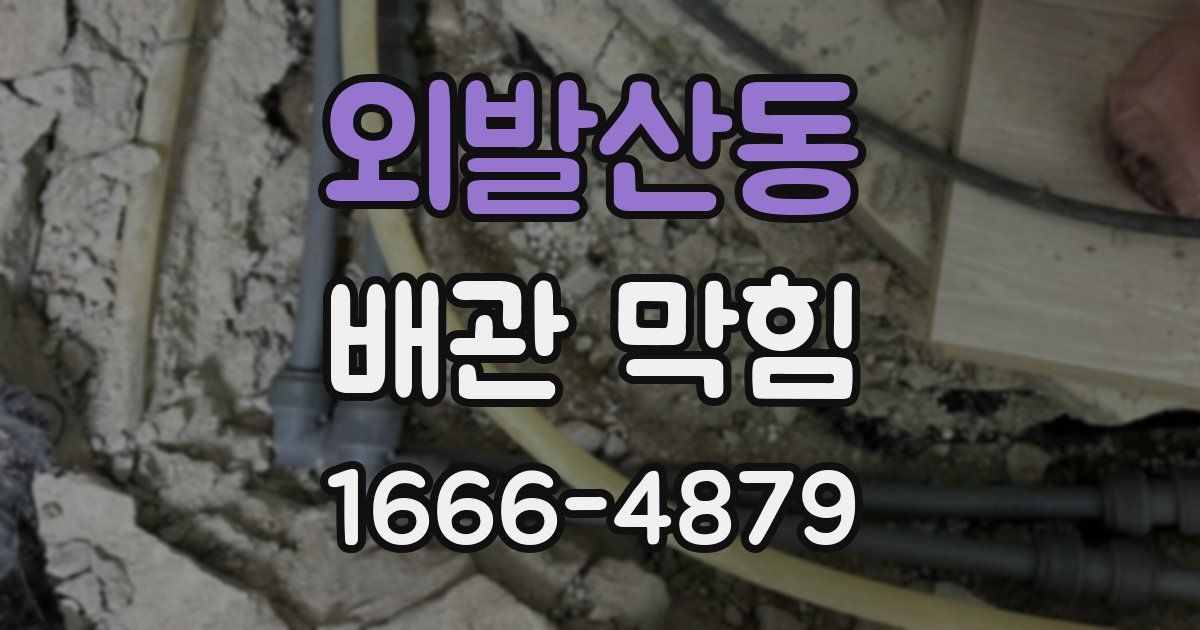 외발산동 배관 막힘