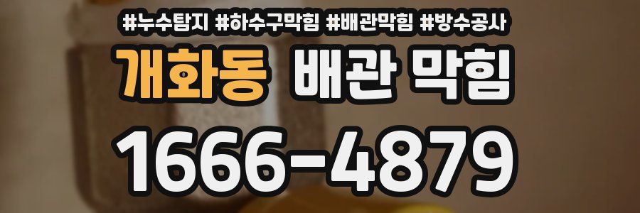 개화동 배관 막힘