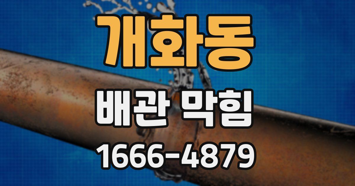 개화동 배관 막힘