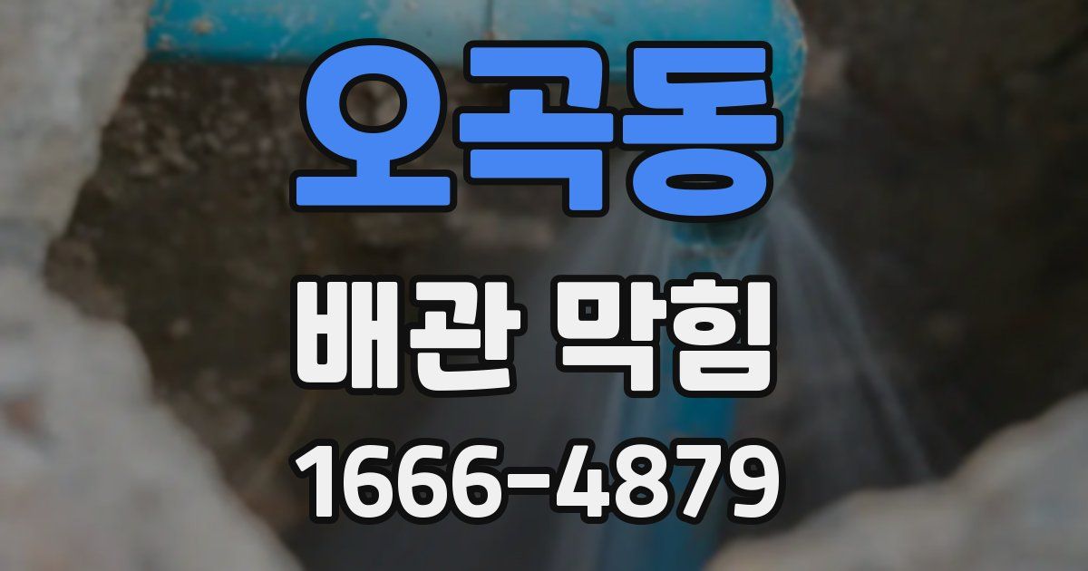 오곡동 배관 막힘