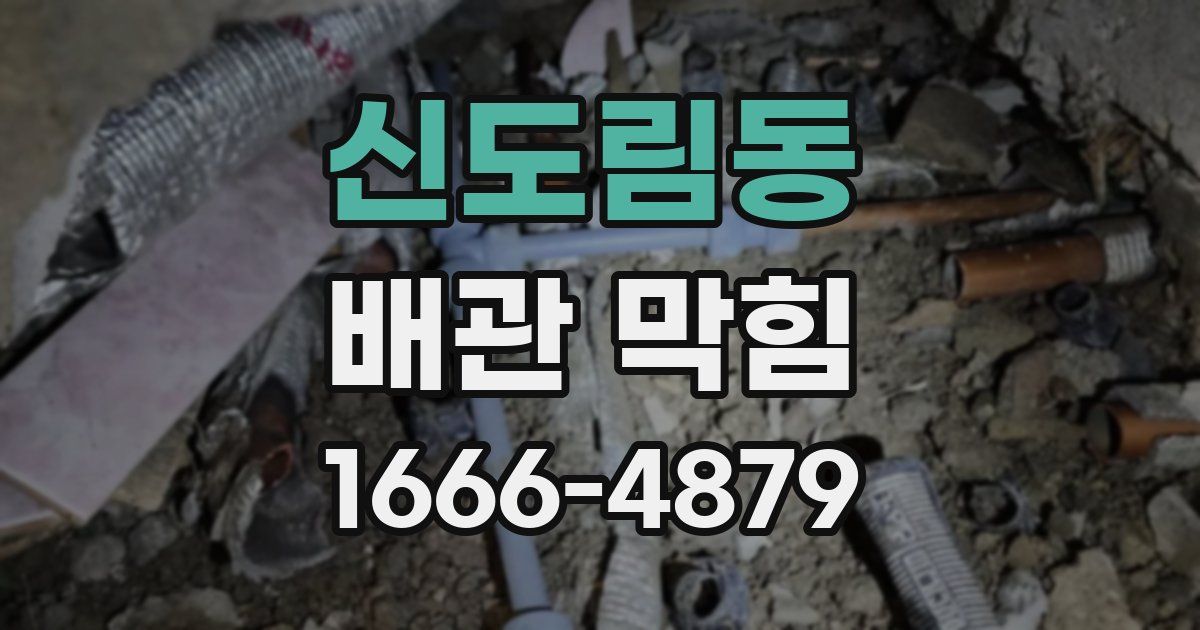 신도림동 배관 막힘