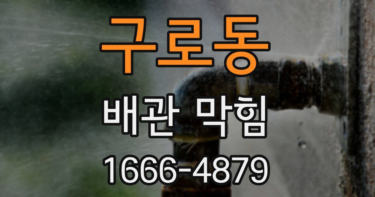 구로동 배관 막힘