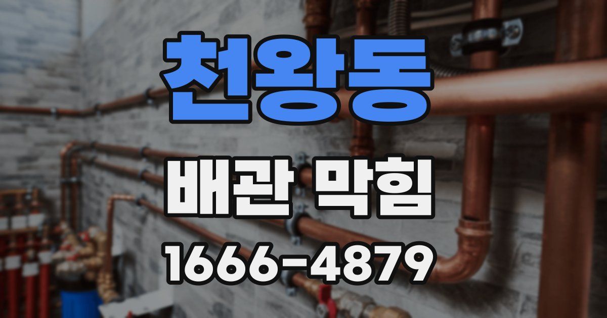 천왕동 배관 막힘
