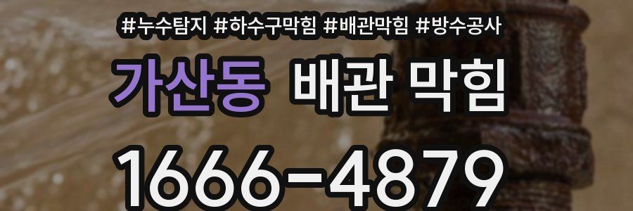 가산동 배관 막힘