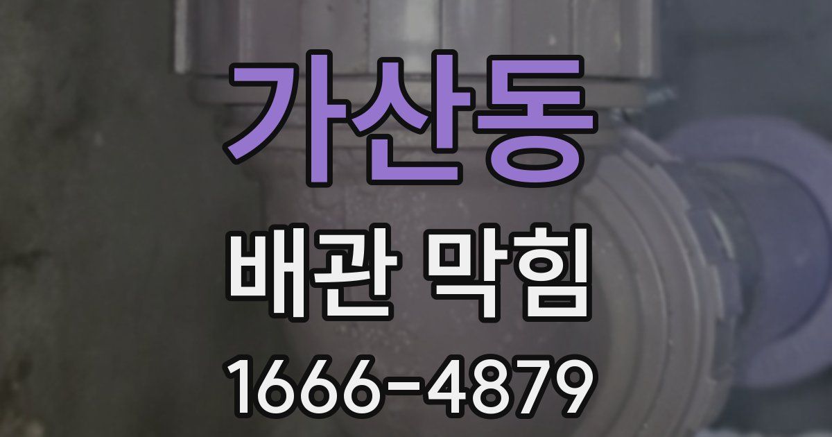 가산동 배관 막힘
