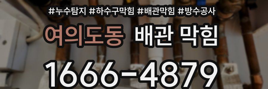여의도동 배관 막힘