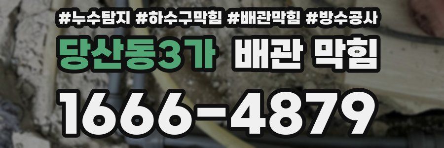 당산동3가 배관 막힘