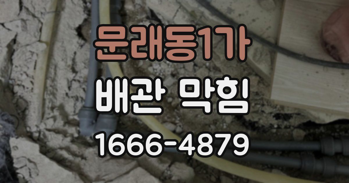 문래동1가 배관 막힘