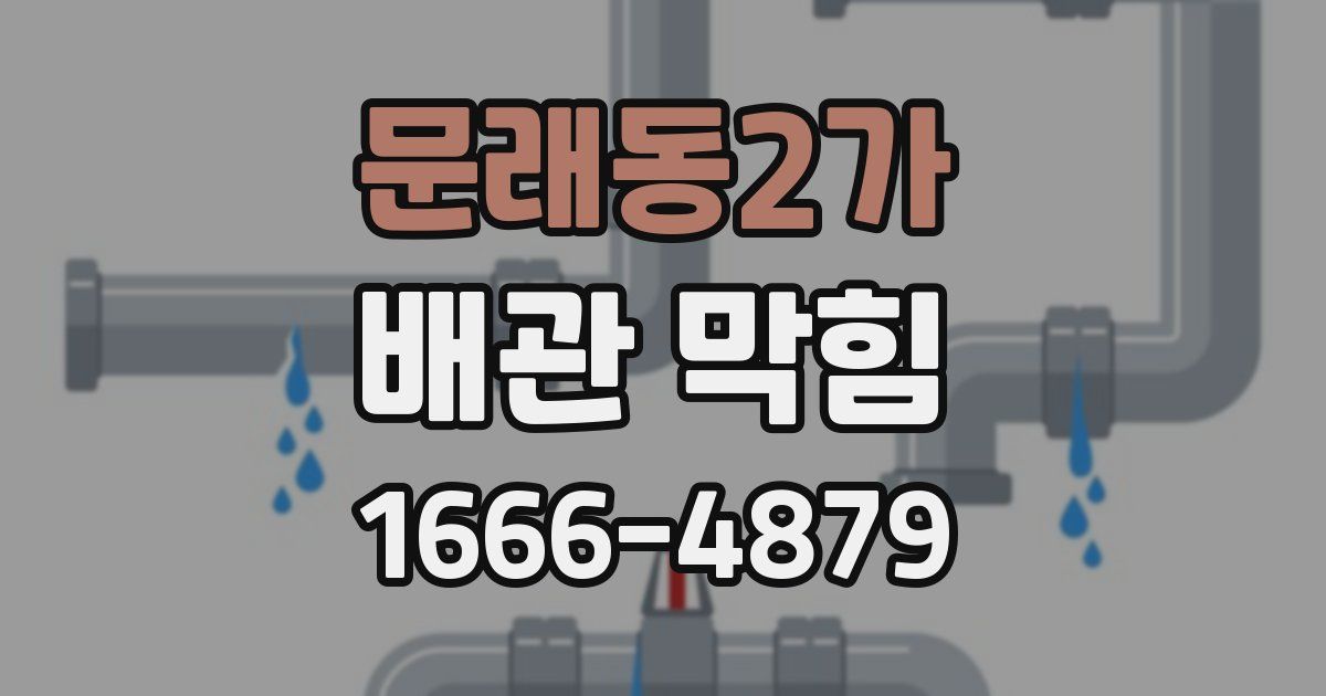문래동2가 배관 막힘