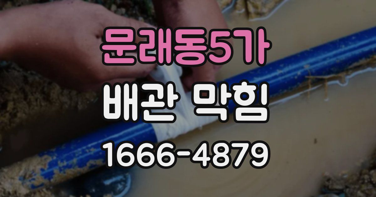 문래동5가 배관 막힘