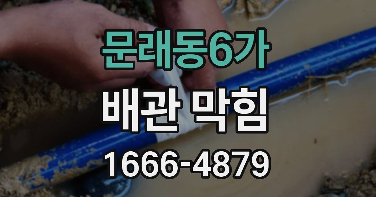 문래동6가 배관 막힘