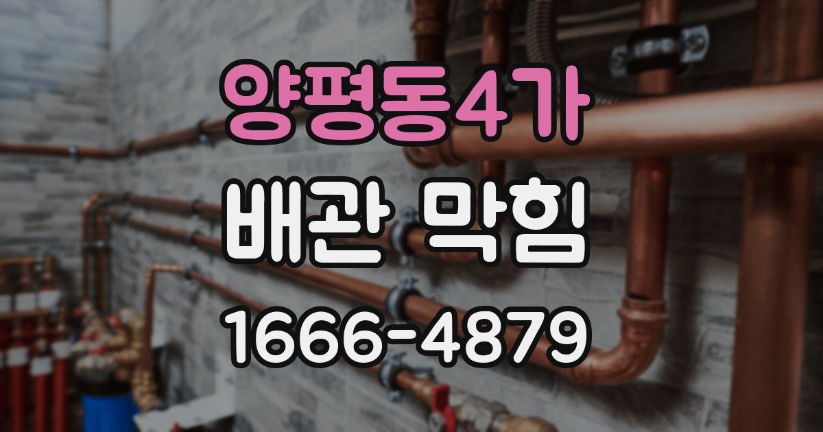 양평동4가 배관 막힘