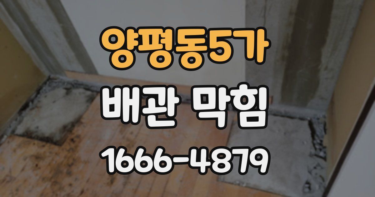 양평동5가 배관 막힘